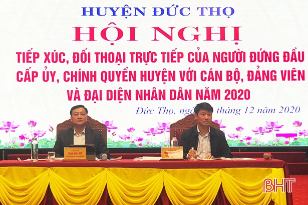 Cán bộ, đảng viên Đức Thọ thẳng thắn đối thoại với người đứng đầu huyện