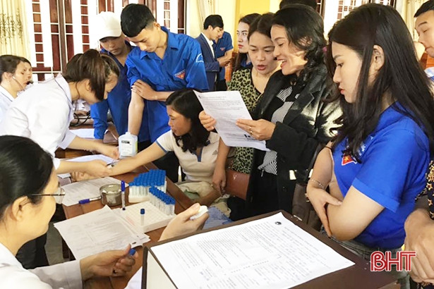 Thu về 159 đơn vị máu tại ngày hội hiến máu nhân đạo ở Lộc Hà