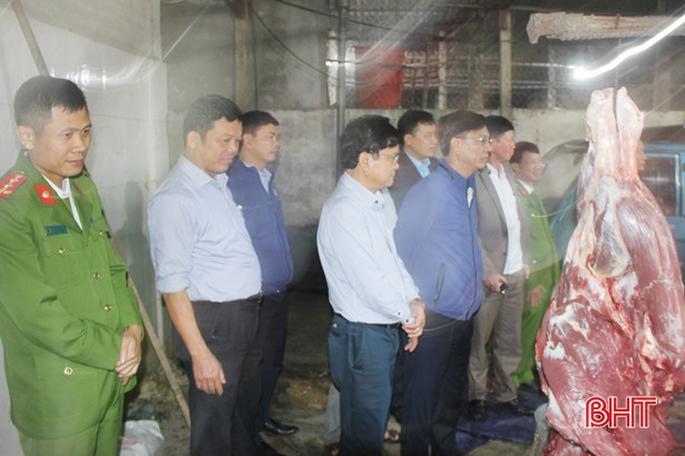 Các cơ sở giết mổ gia súc ở Thạch Hà chấp hành nghiêm các quy định