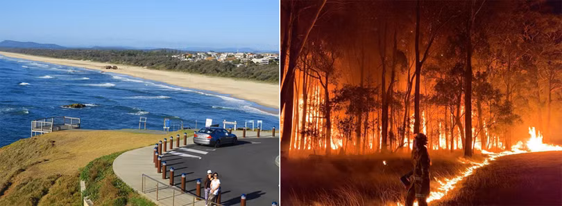 Cảnh đối lập trước và sau thảm họa cháy rừng ở Australia