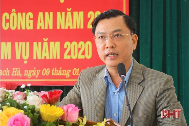 Công an Thạch Hà tăng cường đảm bảo an ninh trật tự dịp Tết Canh Tý