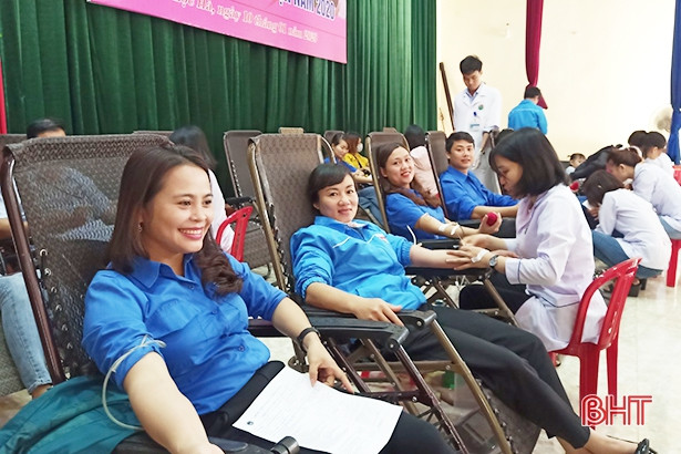 Thu về 159 đơn vị máu tại ngày hội hiến máu nhân đạo ở Lộc Hà