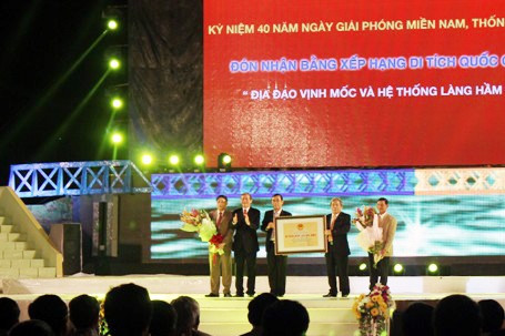 Hệ thống địa đạo Vĩnh Linh đón Bằng công nhận Di tích Quốc gia đặc biệt ảnh 1