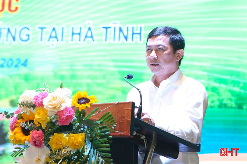 Phó Chủ tịch UBND tỉnh Lê Ngọc Châu phát biểu đề dẫn hội thảo. bqbht_br_a5.jpg