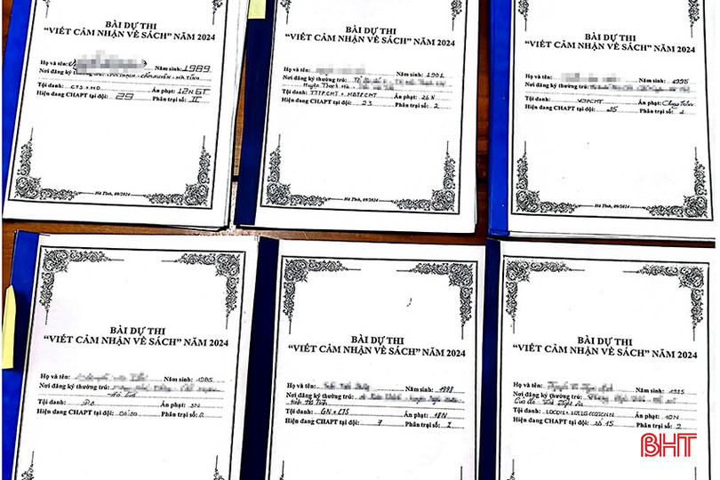 Sau 4 tháng phát động, cuộc thi đã nhận được 413 bài thi của các phạm nhân. a2-4605.jpg