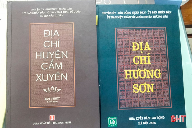 Hiện nay, có 11/13 huyện, thành phố, thị xã của Hà Tĩnh đã xuất bản địa chí của địa phương. a1.jpg