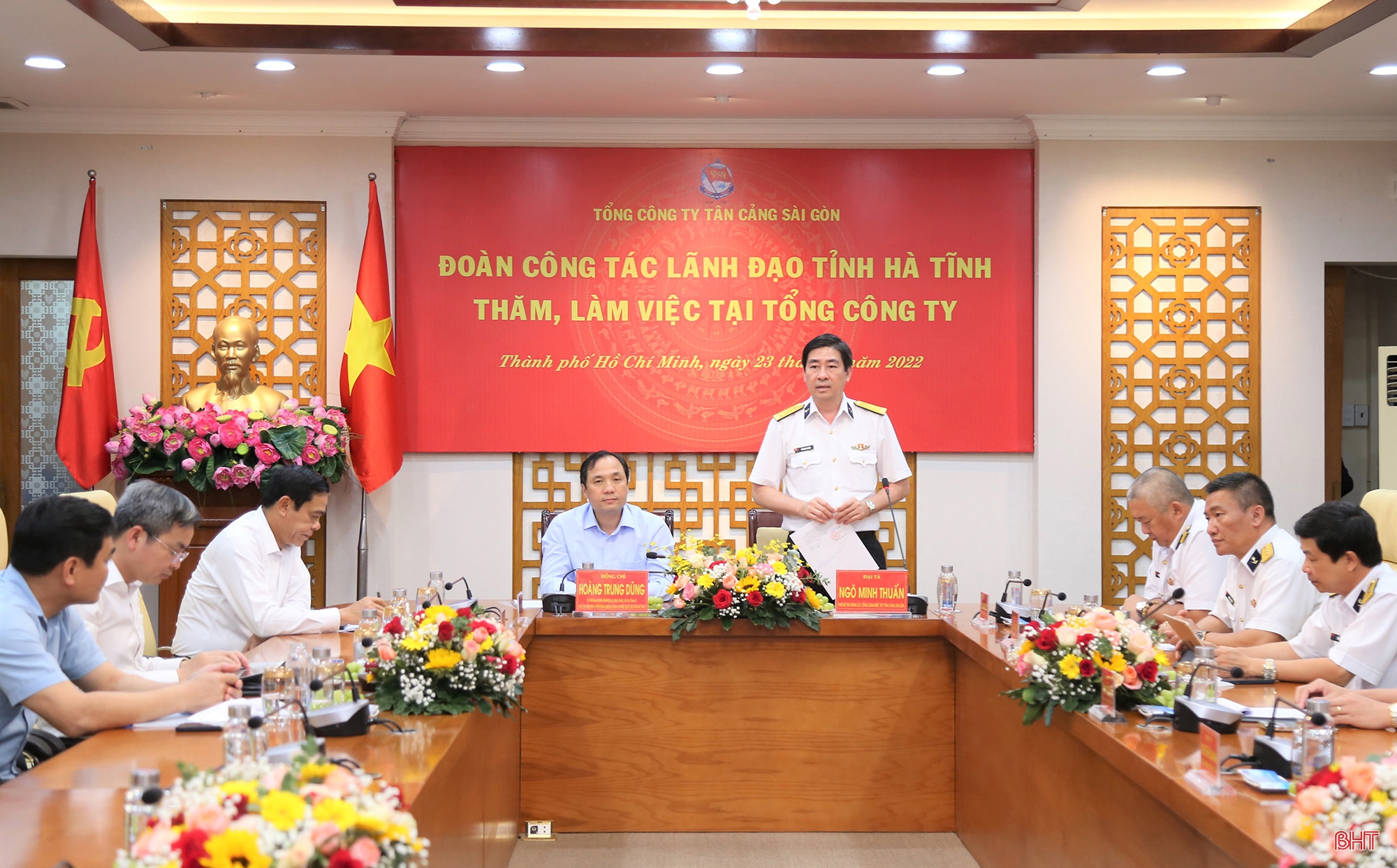 Lãnh đạo Hà Tĩnh thăm, làm việc tại Tổng Công ty Tân Cảng Sài Gòn