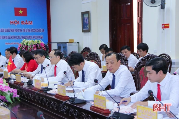 TP Hà Tĩnh – huyện Pạc Xăn tiếp tục đoàn kết, hợp tác, phát triển