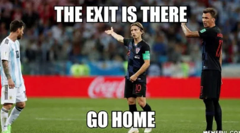 Ảnh chế Messi thảm bại trước Croatia tràn ngập mạng xã hội