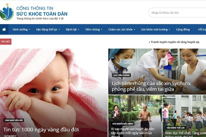 Bộ Y tế công bố 12 website cung cấp thông tin về các bệnh phổ biến