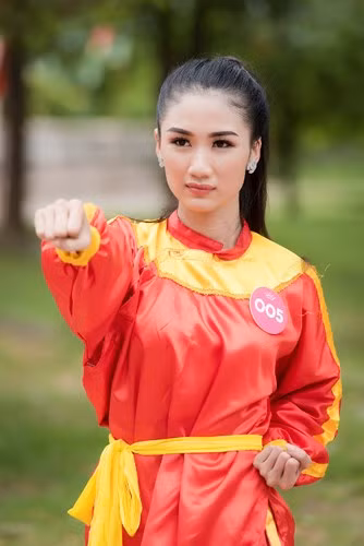 Thí sinh Hoa hậu Việt Nam khoe vẻ đẹp khoẻ khoắn trong trang phục võ