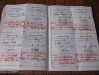 Sổ nhật trình do Hồ Minh Sơn tự giả mạo chử ký của cná bộ ban QL bến xe và con dấu giả để lưu hành