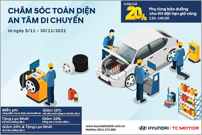 Hyundai Hà Tĩnh: Khuyến mại đầy tay, sắm ngay xe mới