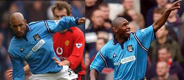 Anelka và Shaun Goater ghi bàn giúp Man City vượt qua Man Utd Những trận derby Manchester đáng nhớ nhất trong lịch sử
