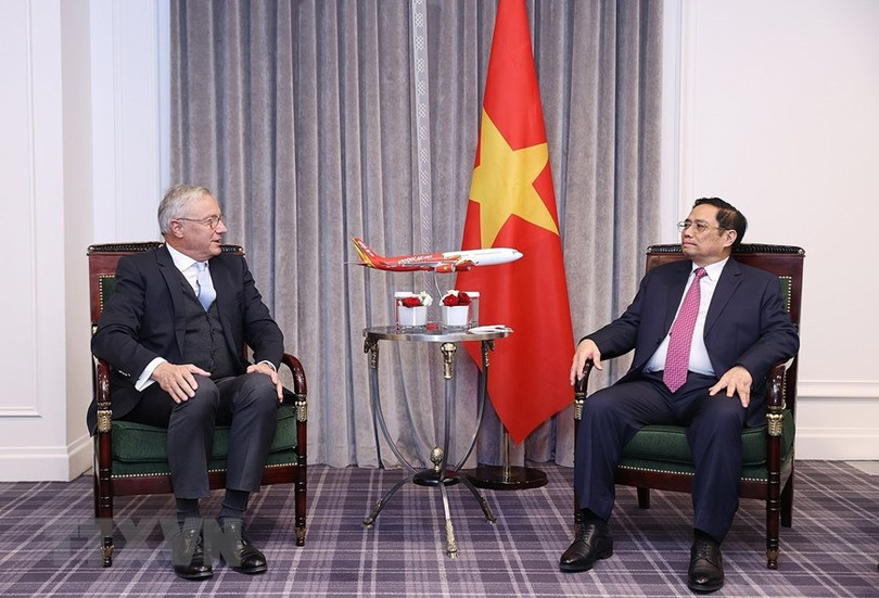 [Photo] Hoạt động của Thủ tướng Phạm Minh Chính tại Pháp chiều 5/11