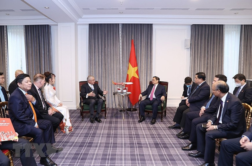 [Photo] Hoạt động của Thủ tướng Phạm Minh Chính tại Pháp chiều 5/11