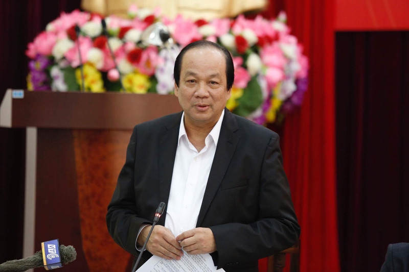 Bộ trưởng, Chủ nhiệm VPCP Mai Tiến Dũng phát biểu tại buổi kiểm tra. - Ảnh: VGP/Nhật Bắc bo truong nguyen van the cam ket ve cac tram bot va chat luong cong trinh