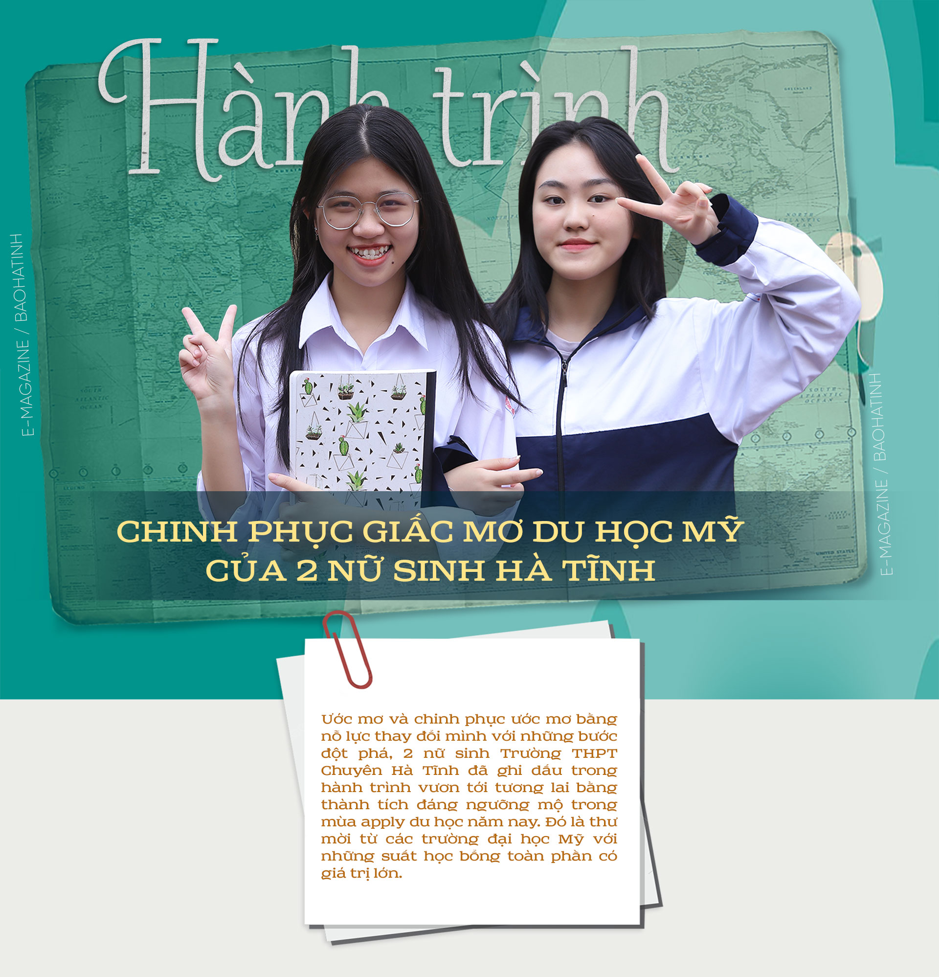 Hành trình chinh phục giấc mơ du học Mỹ của 2 nữ sinh Hà Tĩnh
