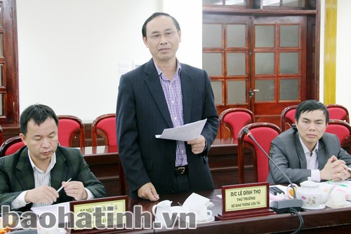 Thứ trưởng Bộ GTVT đề nghị tỉnh chỉ đạo các lực lượng chức năng đẩy mạnh công tác tuần tra, xử lý vi phạm trong lĩnh vực giao thông vận tải