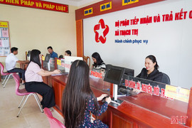 Vận hành thông suốt trung tâm hành chính công các xã mới tại Hà Tĩnh