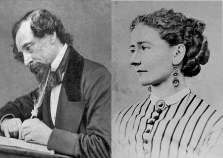 Chân dung nhà văn Charles Dickens và người tình trẻ tuổi Nelly Ternan.