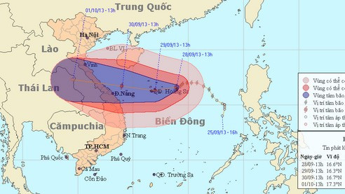Đường đi của bão số 10