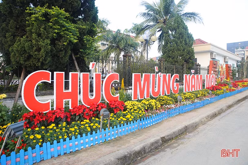Phố phường Hà Tĩnh rực rỡ đón mừng xuân Nhâm Dần