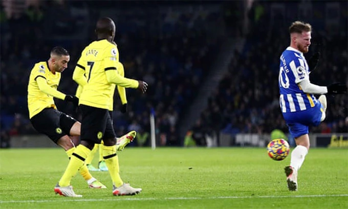 Để Brighton cầm hòa, Chelsea ngày càng hụt hơi trong cuộc đua vô địch