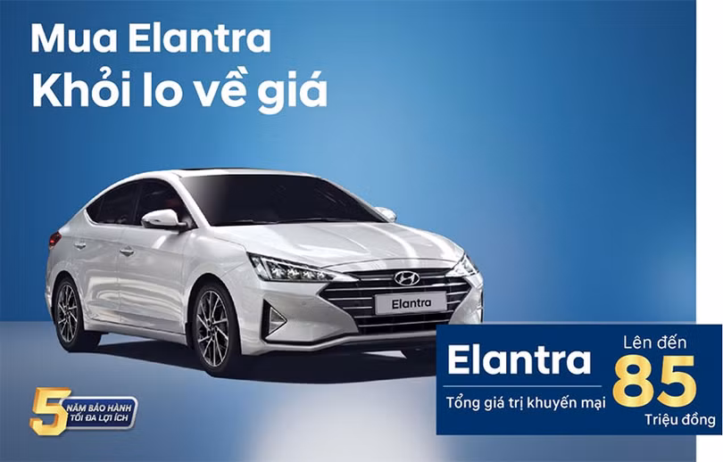 Hyundai Elantra khuyến mại lên đến 85 triệu đồng