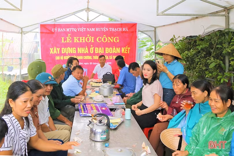 Khởi công xây dựng nhà đại đoàn kết cho hộ nghèo tại Thạch Hà