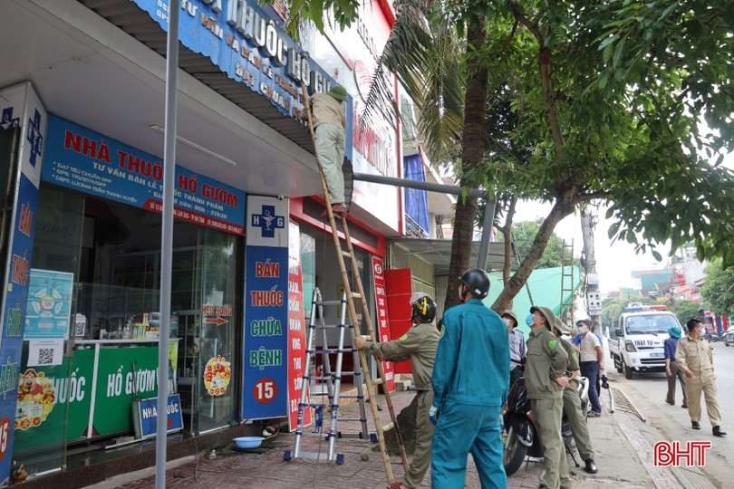 TP Hà Tĩnh xử phạt 185 trường hợp vi phạm trật tự đô thị