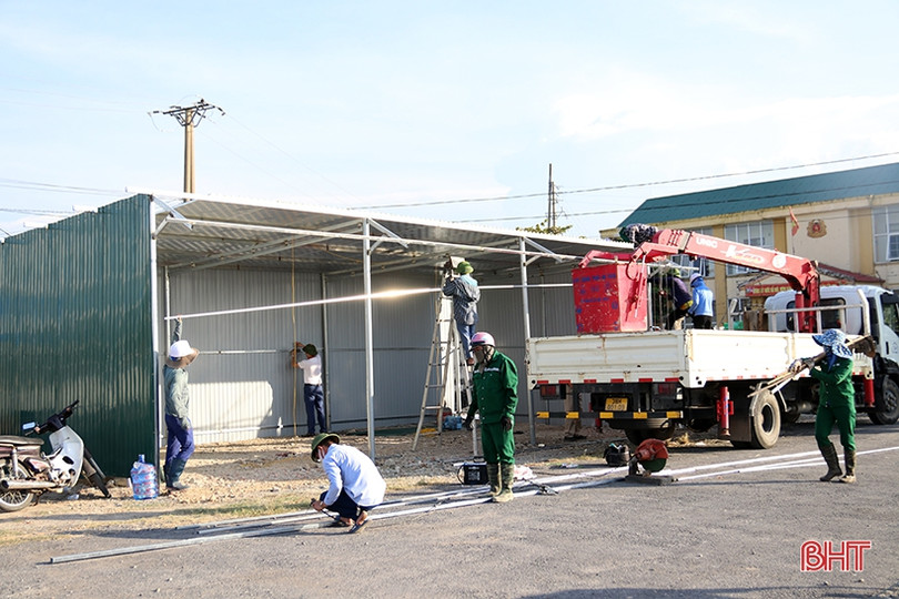 Tái thiết lập chốt kiểm soát phòng dịch tại cửa ngõ phía Bắc TX Kỳ Anh