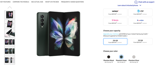 Giá cao, người dùng Việt vẫn chuộng Galaxy Z Fold3 5G