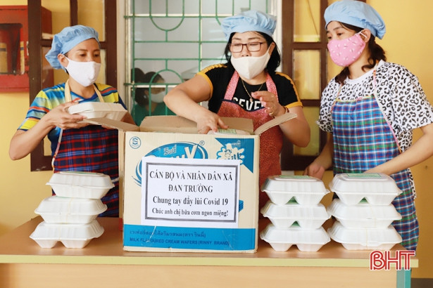 Nghi Xuân hỗ trợ 2.896 suất ăn cho các khu cách ly y tế