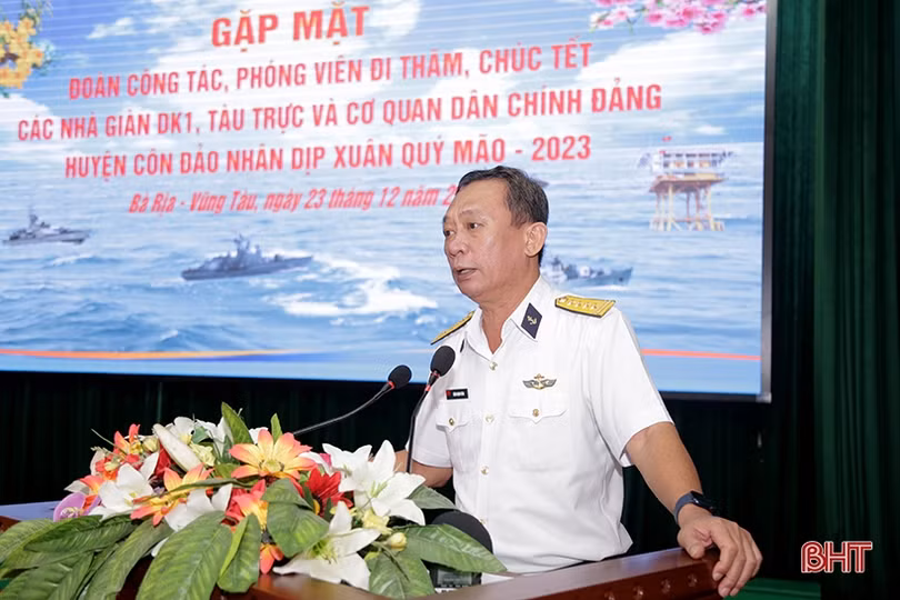 Gặp mặt đoàn công tác đi thăm, chúc Tết nhà giàn DK1 và huyện Côn Đảo