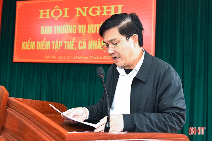 Huyện Lộc Hà kiểm điểm tập thể, cá nhân lãnh đạo, quản lý năm 2022