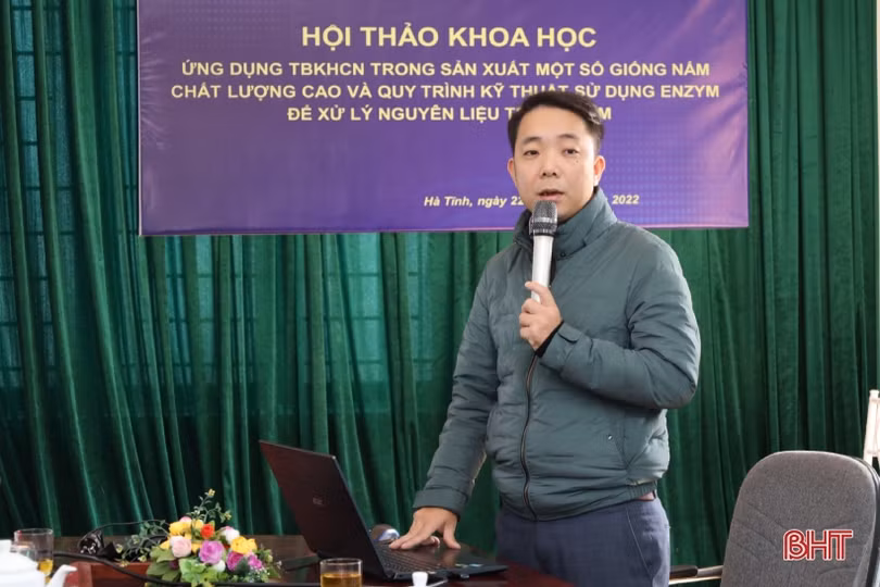 Đẩy mạnh ứng dụng enzym trong xử lý nguyên liệu trồng nấm