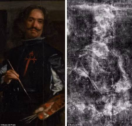 Velázquez cũng để nhân vật người cận vệ nghiêng đầu về phía bên phải nhưng sau đó ông đã thay đổi và để nhân vật nghiêng đầu về bên trái.