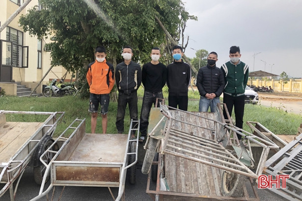 Bắt giữ 6 đối tượng trộm cắp xe kéo, cổng sắt, vật liệu xây dựng... ở Hà Tĩnh