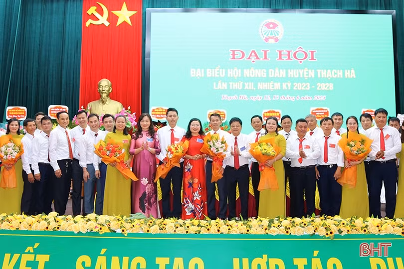 Ông Trần Xuân Hòa tái cử Chủ tịch Hội Nông dân huyện Thạch Hà nhiệm kỳ 2023 - 2028