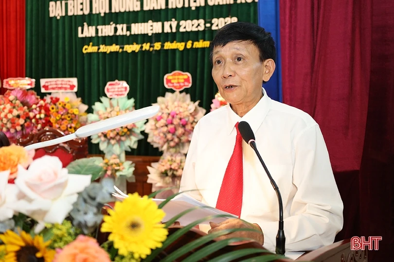 Ông Nguyễn Sỹ Huyền tái cử Chủ tịch Hội Nông dân huyện Cẩm Xuyên