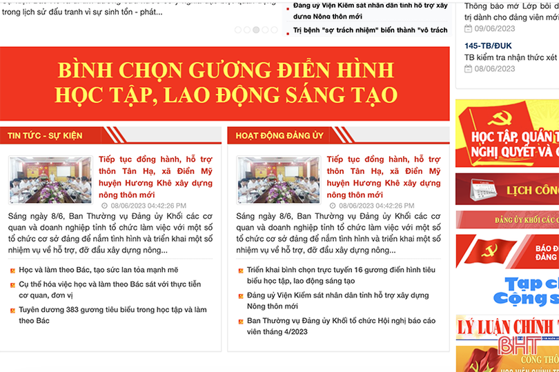 Đảng ủy Khối CCQ&DN Hà Tĩnh tuyên dương 30 điển hình học tập, lao động sáng tạo