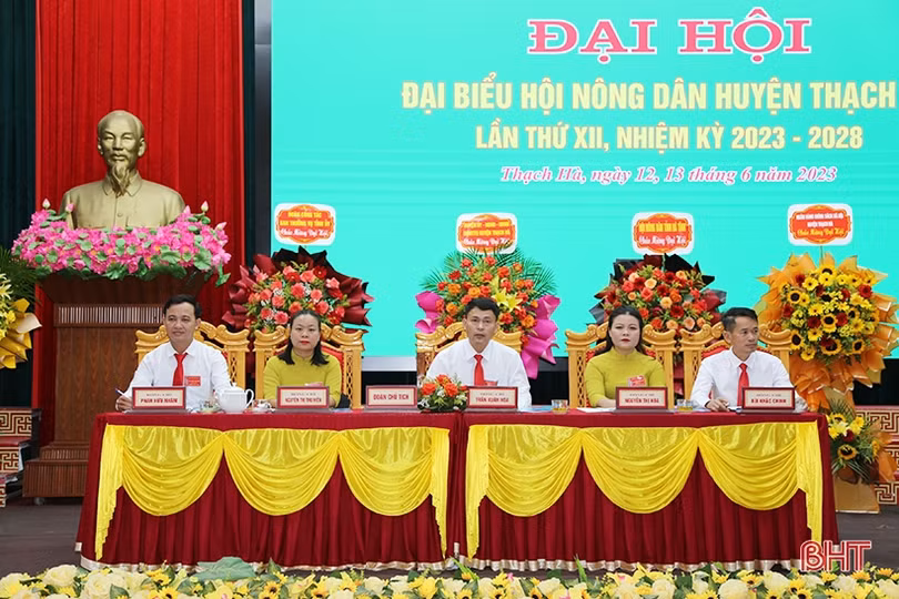 Ông Trần Xuân Hòa tái cử Chủ tịch Hội Nông dân huyện Thạch Hà nhiệm kỳ 2023 - 2028