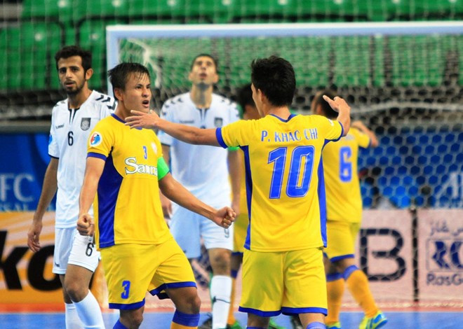 sanna khanh hoa danh bai doi vo dich futsal qatar