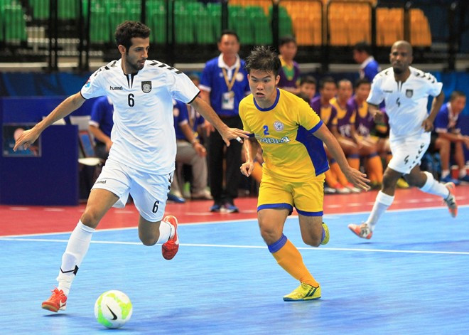 sanna khanh hoa danh bai doi vo dich futsal qatar