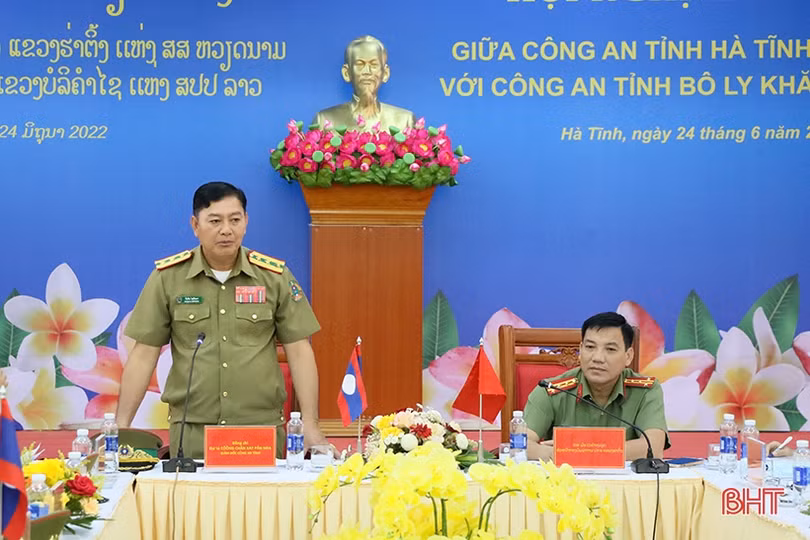 Công an 2 tỉnh Hà Tĩnh và Bôlykhămxay tăng cường hợp tác đảm bảo an ninh trật tự biên giới