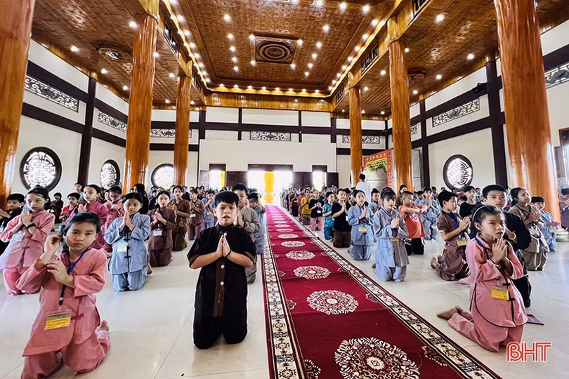 “Ươm mầm thiện hạnh” cho trẻ em Hà Tĩnh từ khóa tu mùa hè