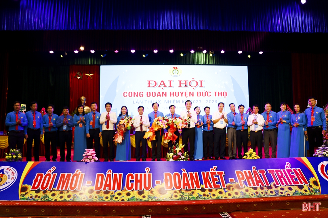 Đại hội Công đoàn cấp huyện đầu tiên nhiệm kỳ 2023 - 2028 ở Hà Tĩnh