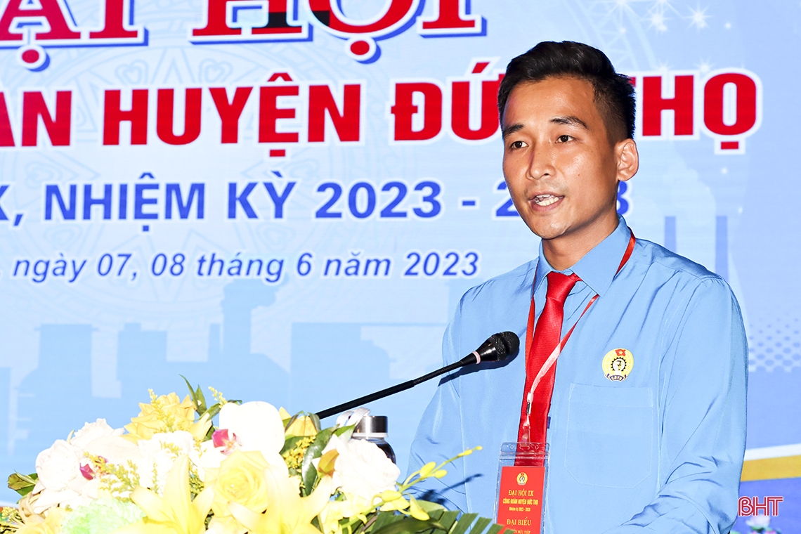 Đại hội Công đoàn cấp huyện đầu tiên nhiệm kỳ 2023 - 2028 ở Hà Tĩnh