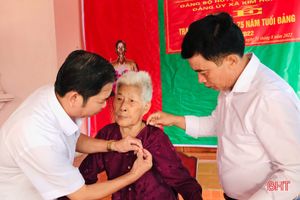 Hương Sơn trao huy hiệu Đảng cho 174 đảng viên